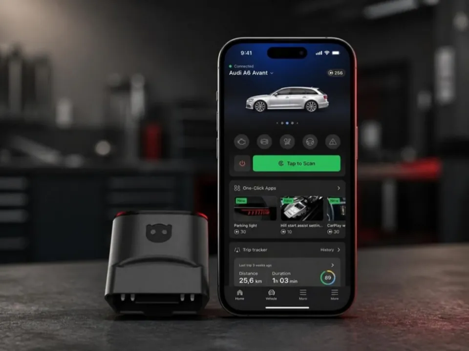 OBDeleven OBD adaptörü ve telefon uygulaması