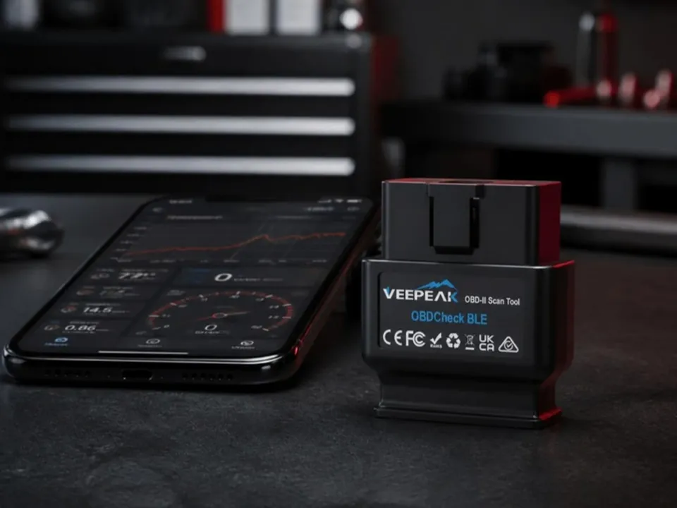 Veepeak OBD adaptörü ve telefon